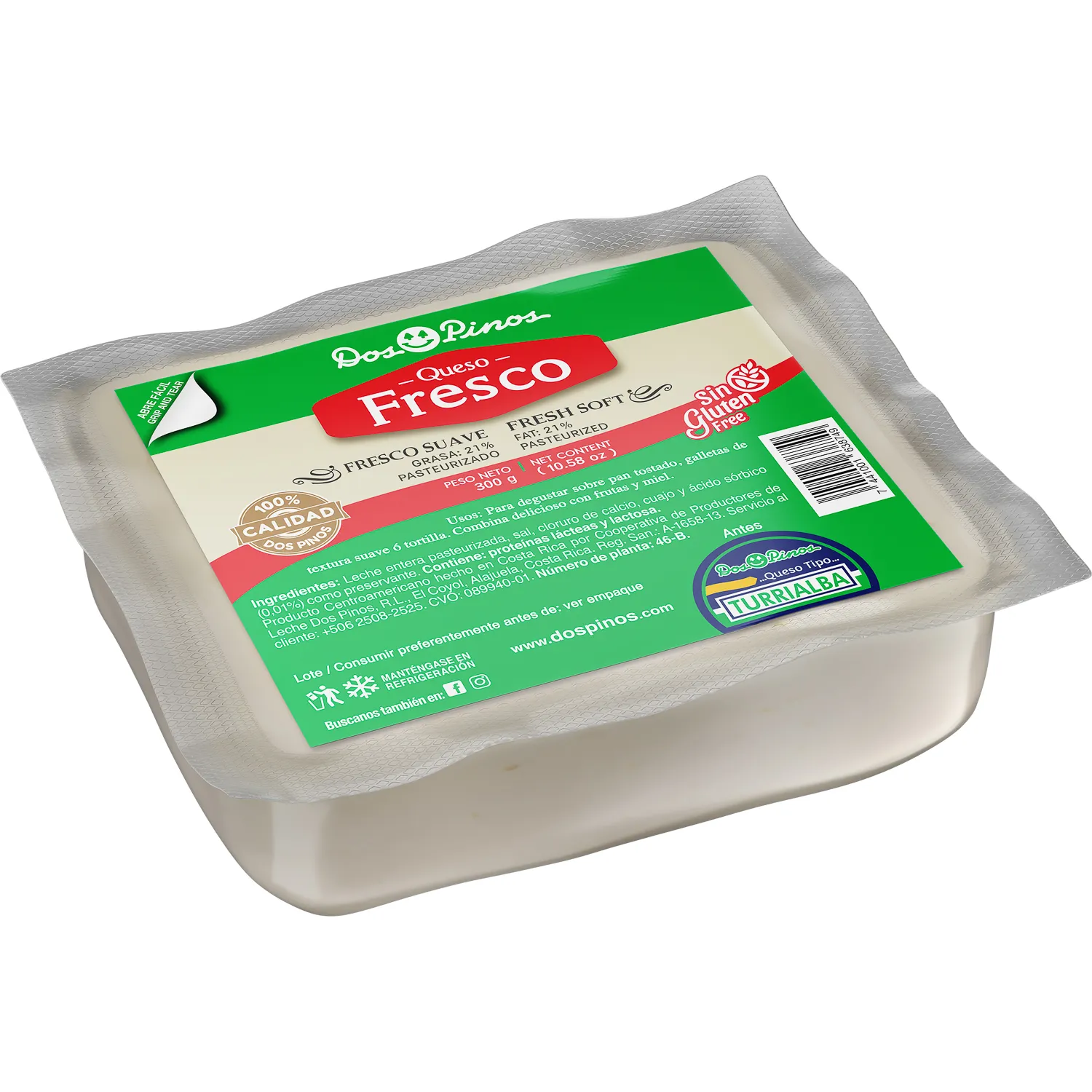 Queso Fresco Dos Pinos Paquete 300 G