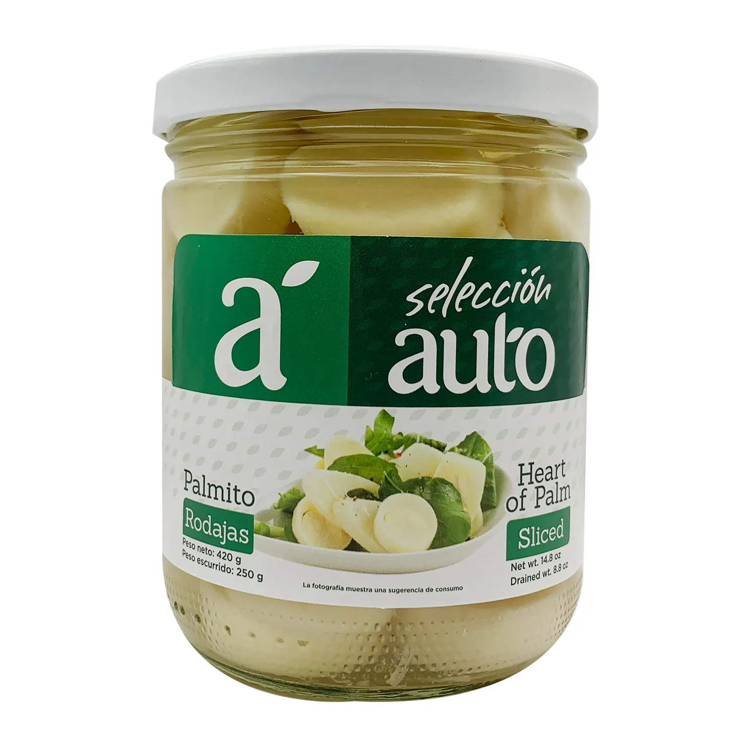 Palmito Trozos Selección Auto Frasco 420 G