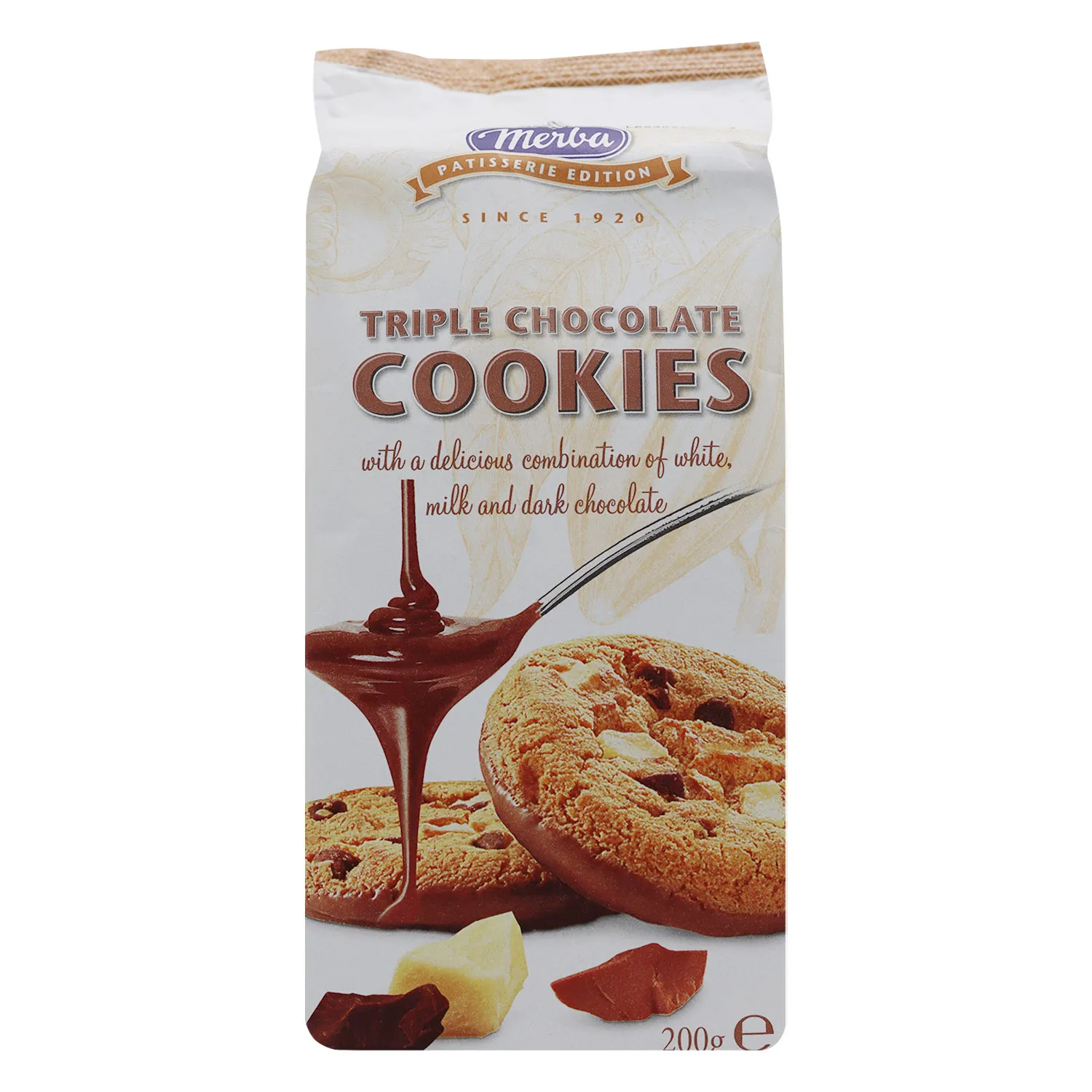 Galleta Chocochip Cubierta Chocolate Merba Paquete 200 G