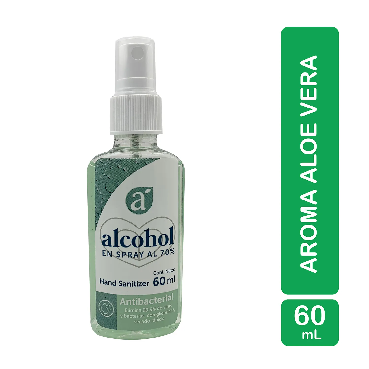Antiseptico Alcohol Spray Liquido Selección Auto Envase 60 Ml
