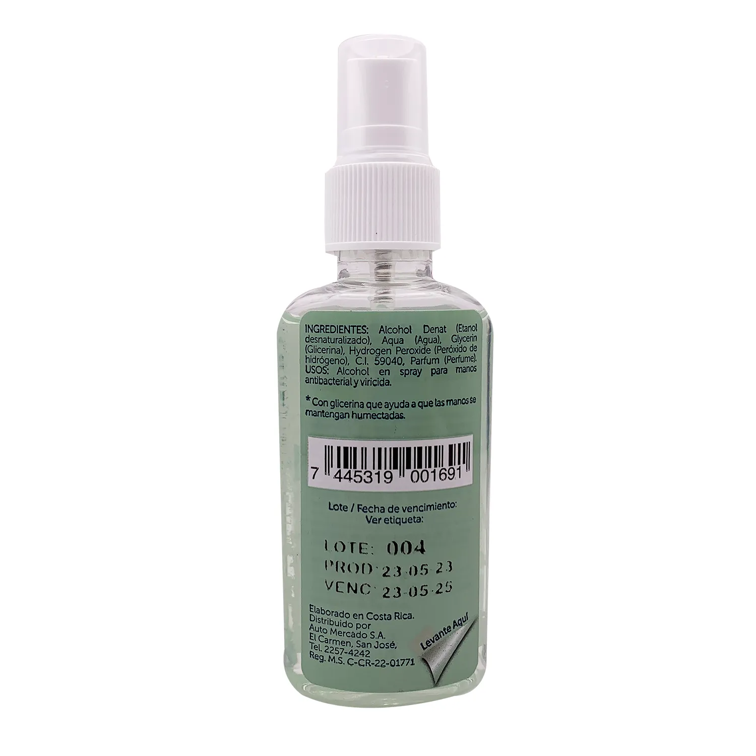 Antiseptico Alcohol Spray Liquido Selección Auto Envase 60 Ml