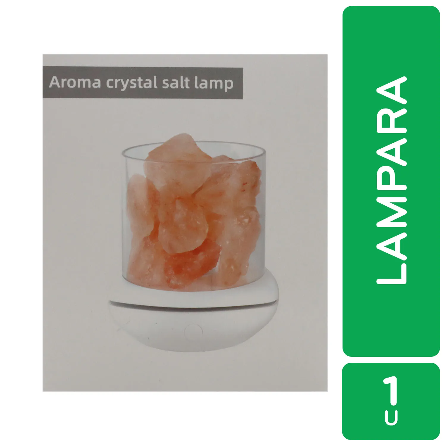 Decoracion Lampara Aromatica Cristales De Sal Rosada Usb Candle Lite Unidad