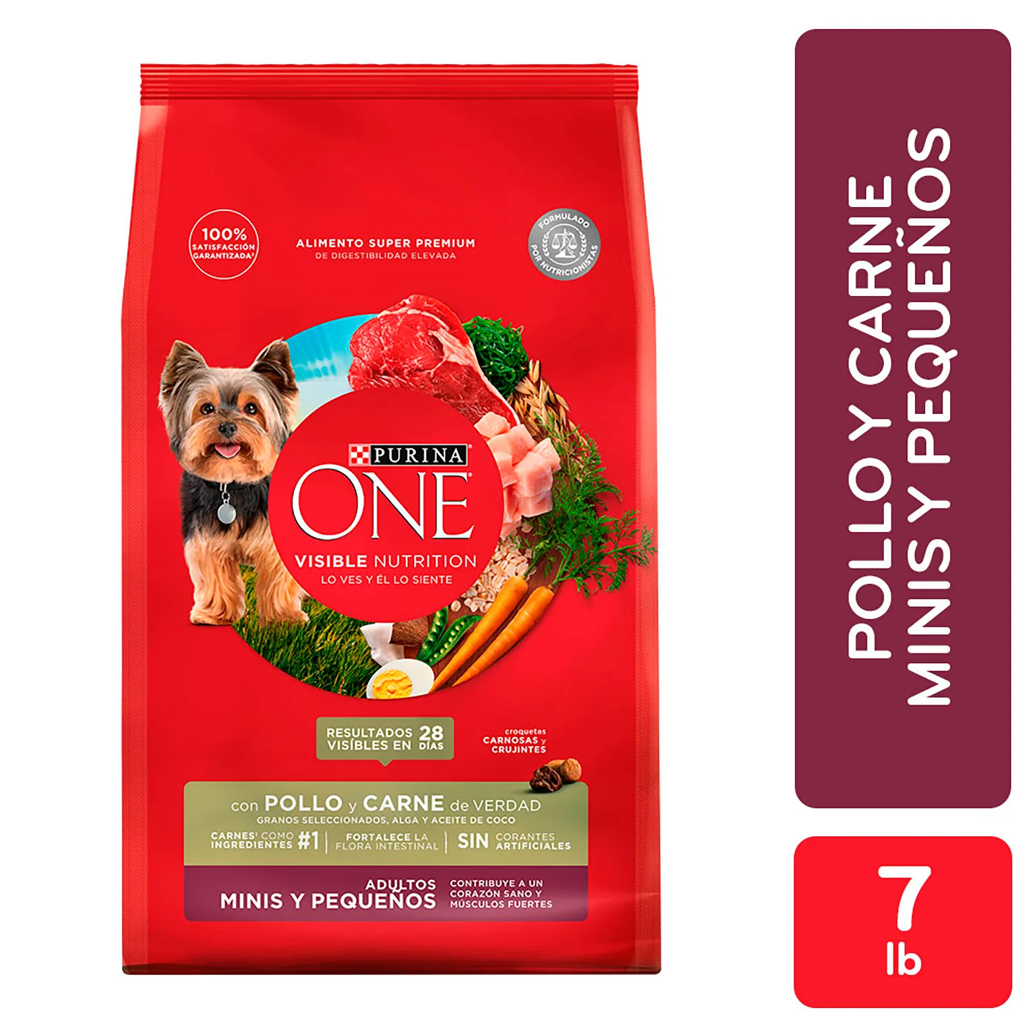 Alimento Perro Seco Adulto Pollo Y Carne Raza Minis Y Pequeños Purina One Bolsa 3.5 Kg