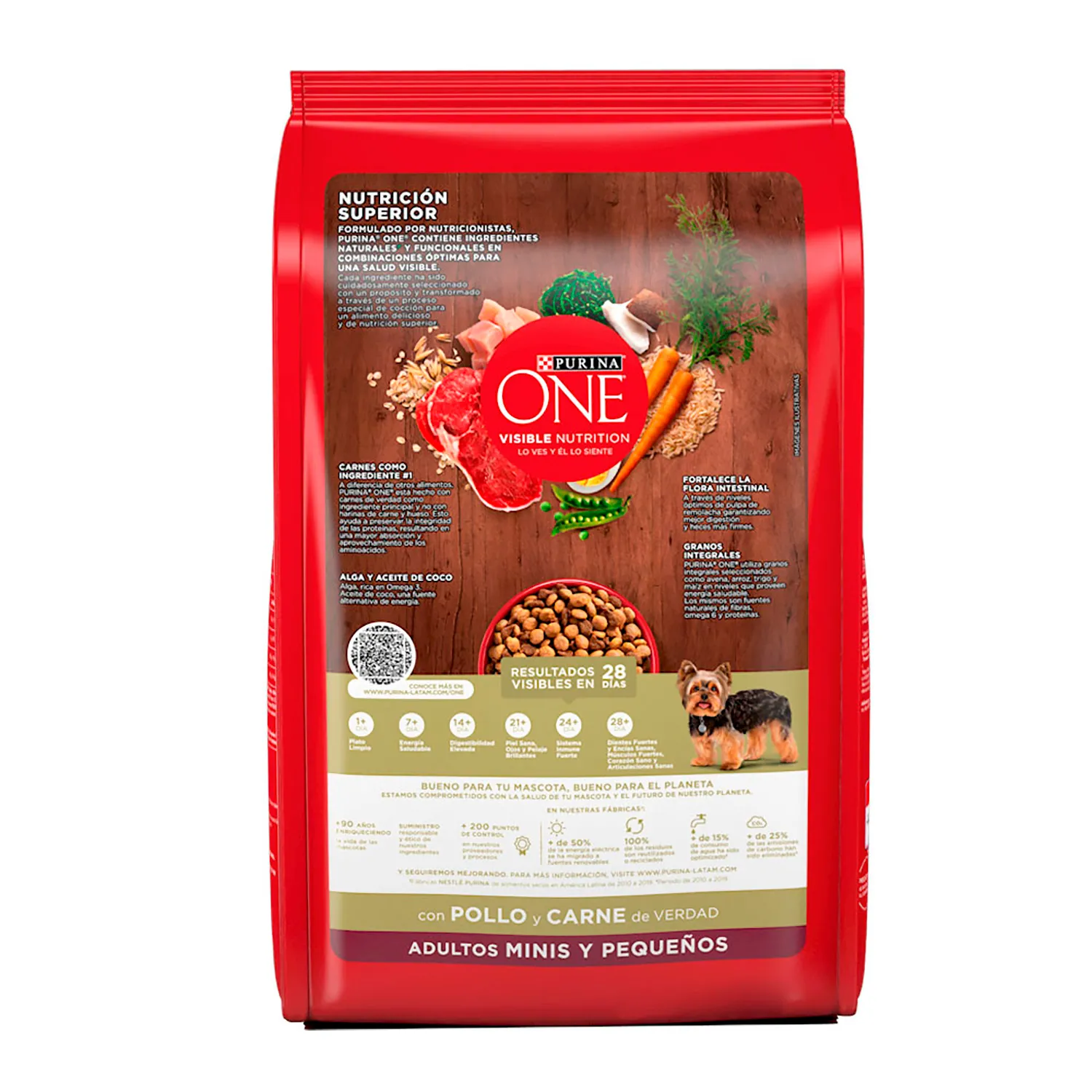 Alimento Perro Seco Adulto Pollo Y Carne Raza Minis Y Pequeños Purina One Bolsa 3.5 Kg