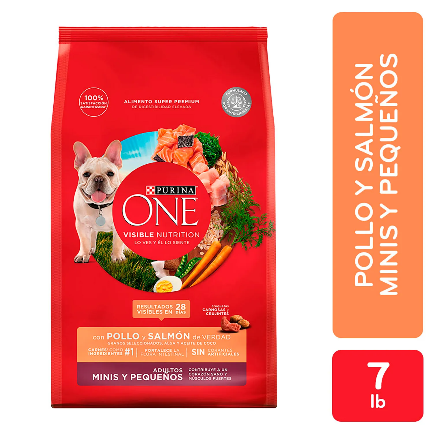 Alimento Perro Seco Adulto Pollo Y Salmon Raza Minis Y Pequeños Purina One Bolsa 3.5 Kg