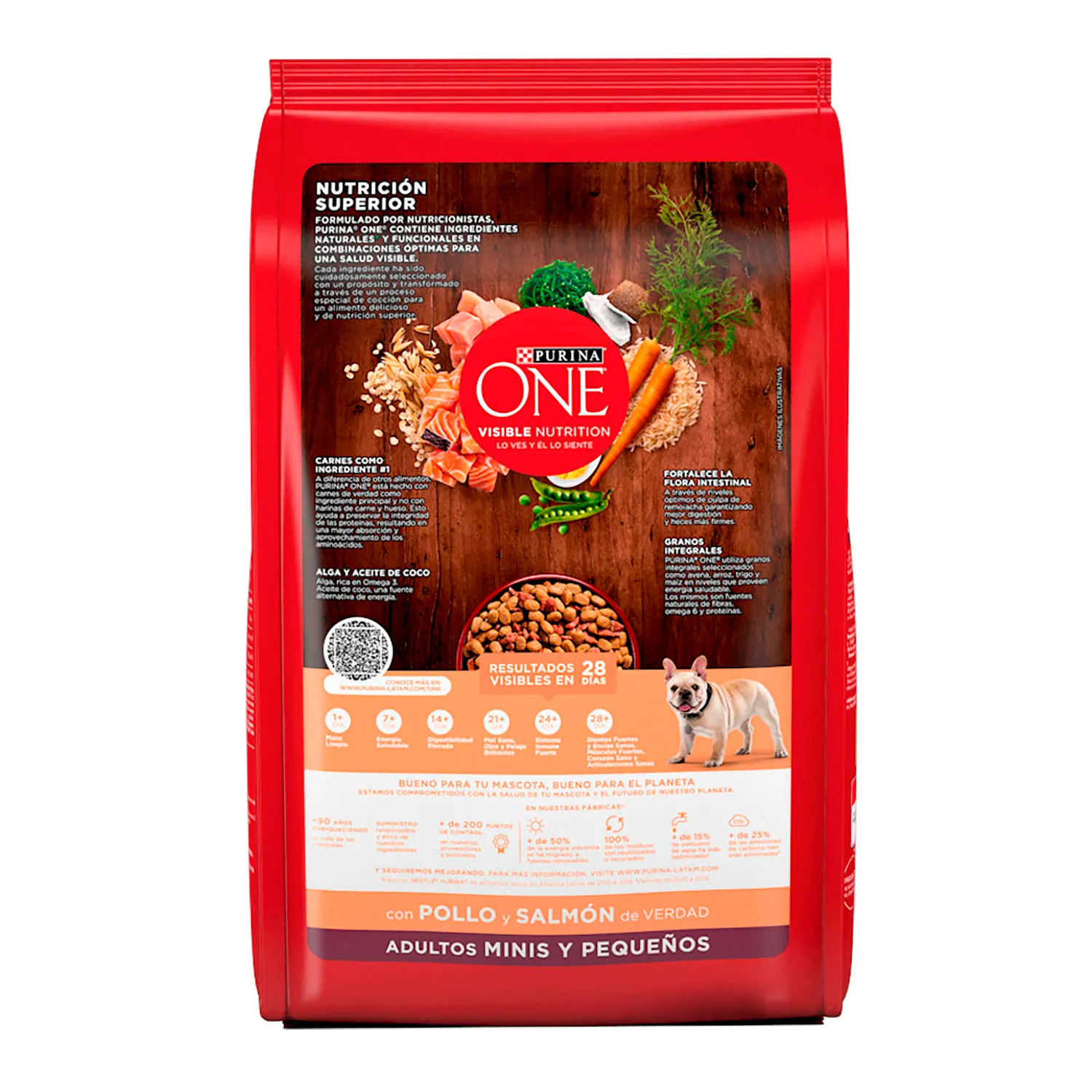 Alimento Perro Seco Adulto Pollo Y Salmon Raza Minis Y Pequeños Purina One Bolsa 3.5 Kg