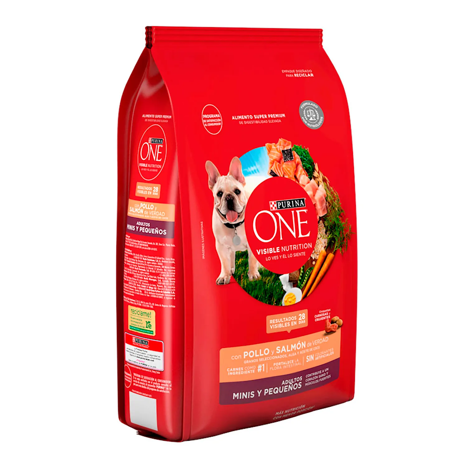 Alimento Perro Seco Adulto Pollo Y Salmon Raza Minis Y Pequeños Purina One Bolsa 3.5 Kg