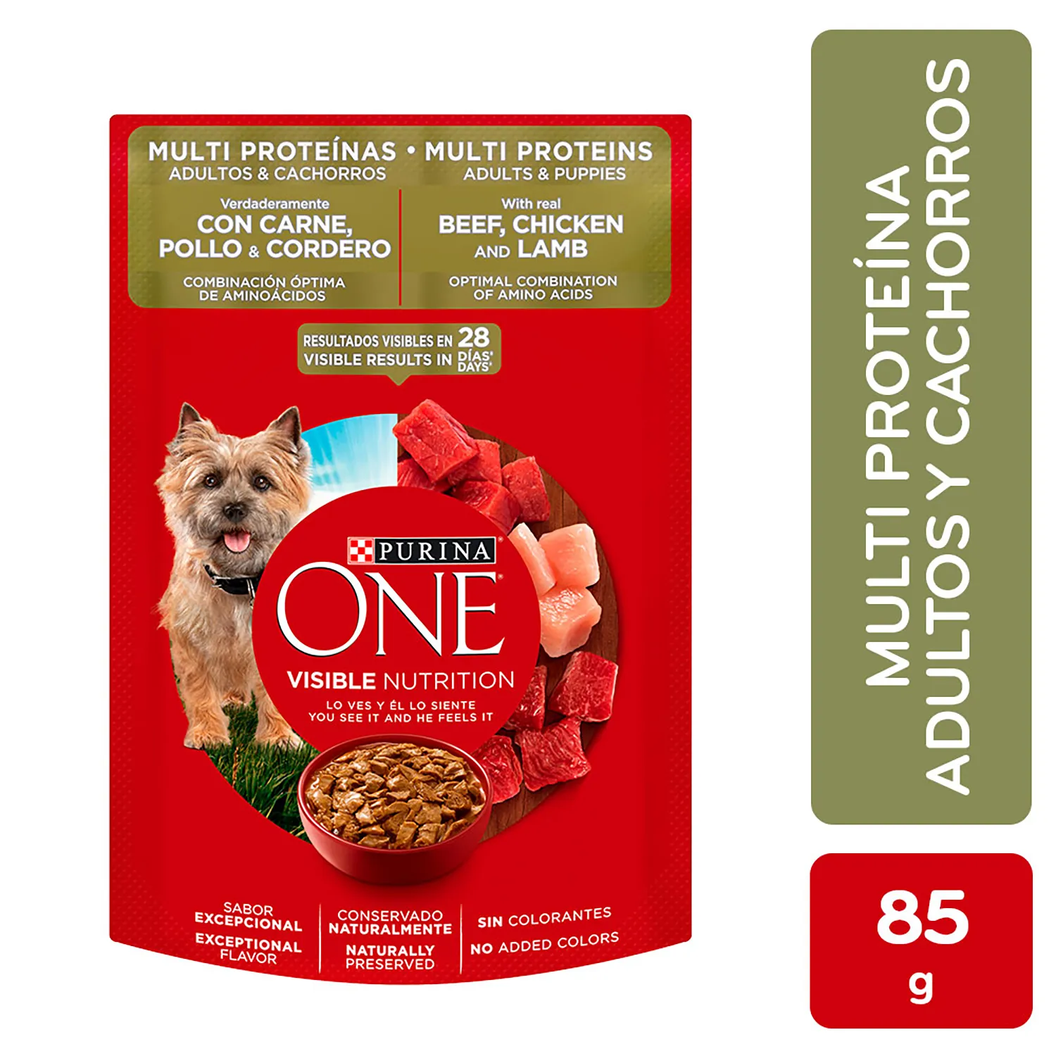 Alimento Perro Humedo Adulto Y Cachorro Carne Y Pollo Toda Raza Purina One