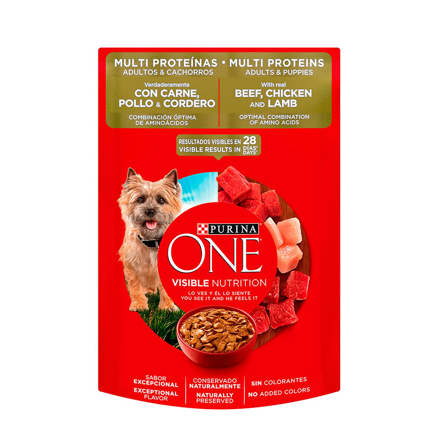 Alimento Perro Humedo Adulto Y Cachorro Carne Y Pollo Toda Raza Purina One