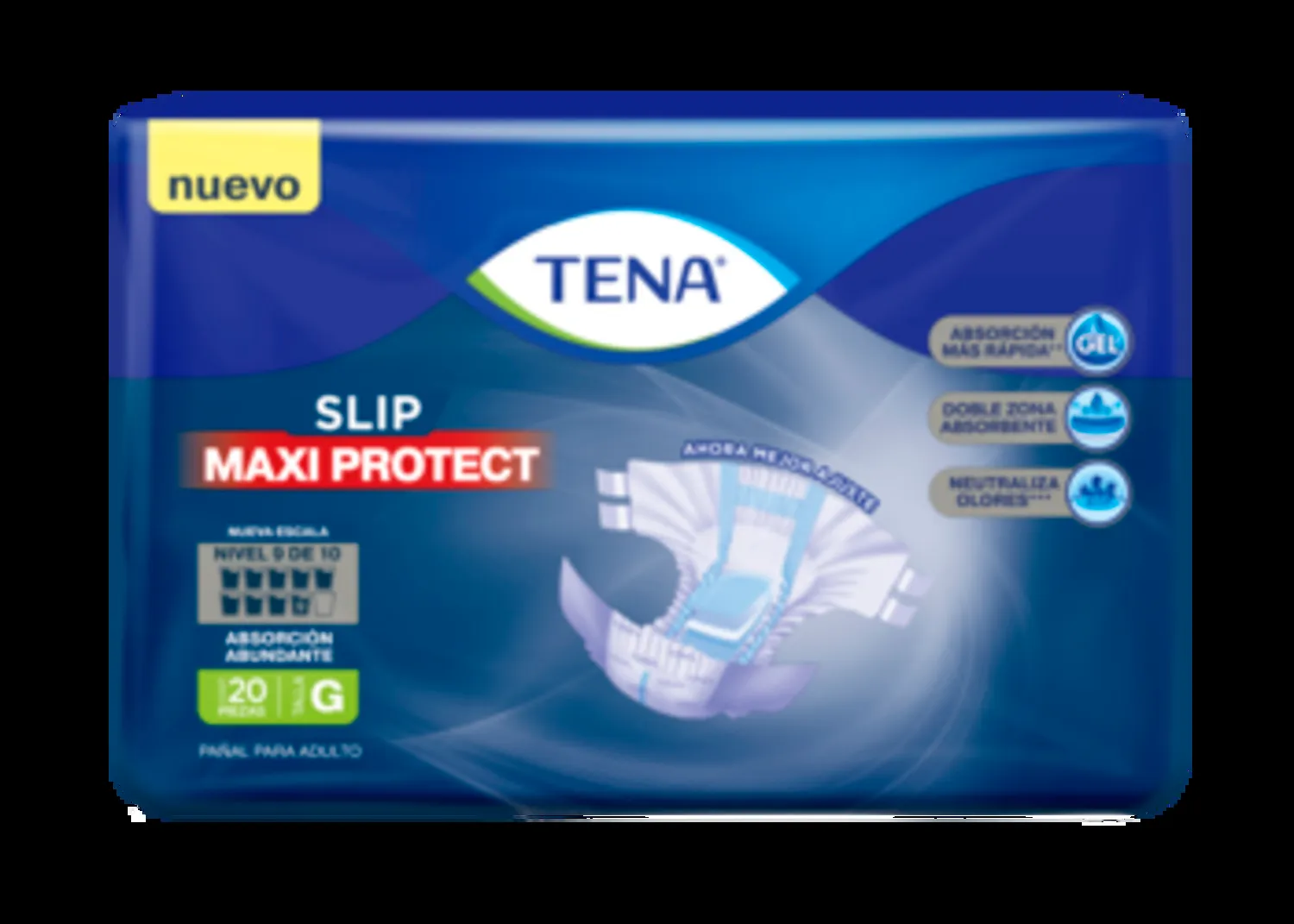 Pañal Grande Nocturno Slip Maxi Protect Tena Paquete 20 Unid