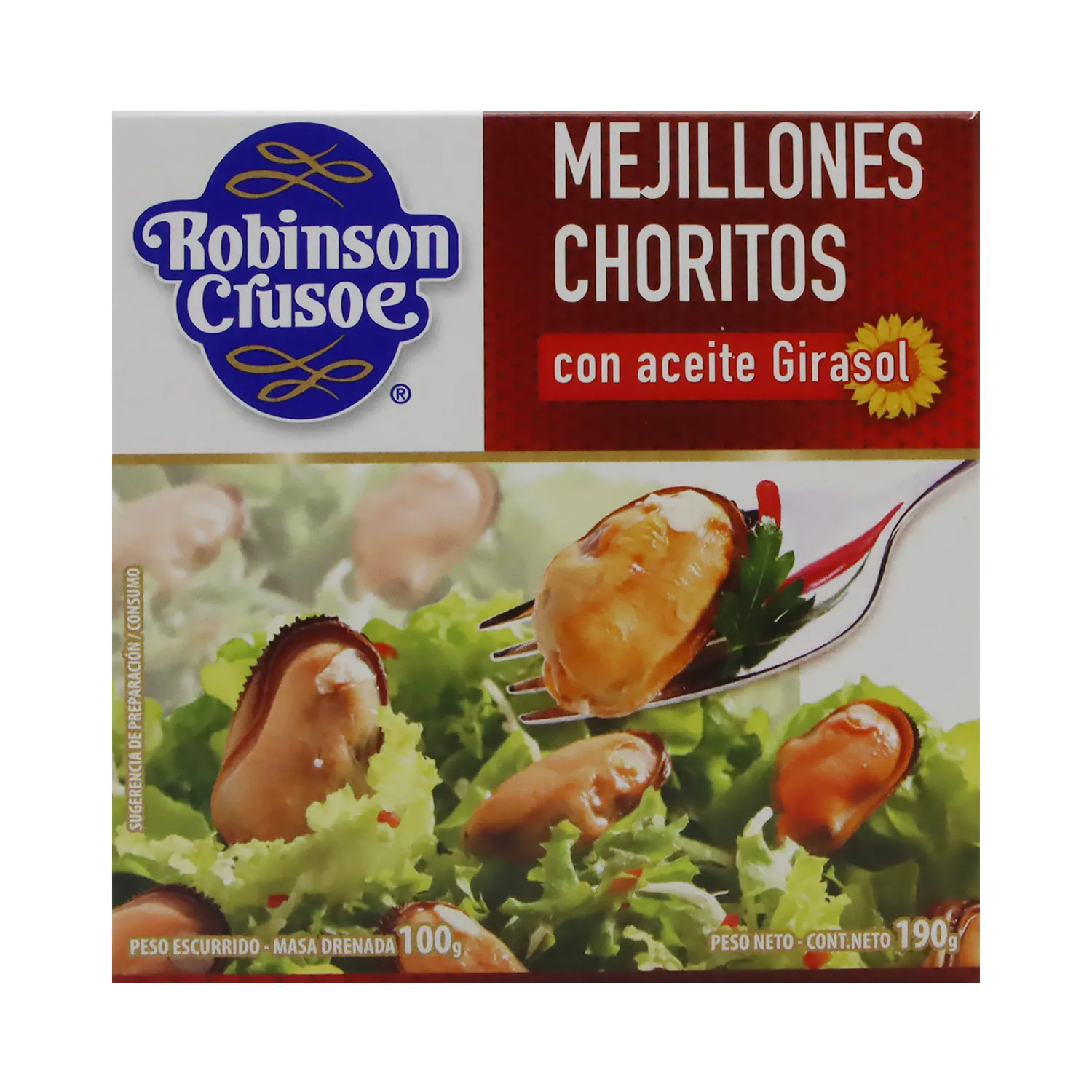 Mejillon Aceite  Robinson Crusoe Caja 190g