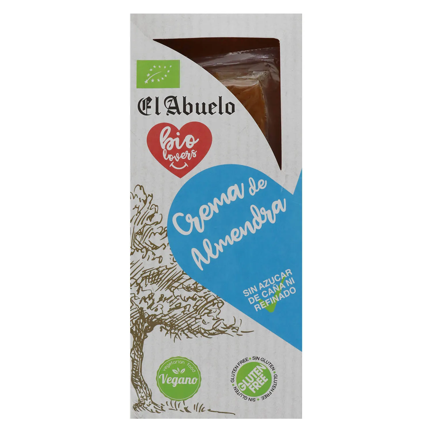 Turron Natural Crema Almendra Vegano El Abuelo Caja 200 G