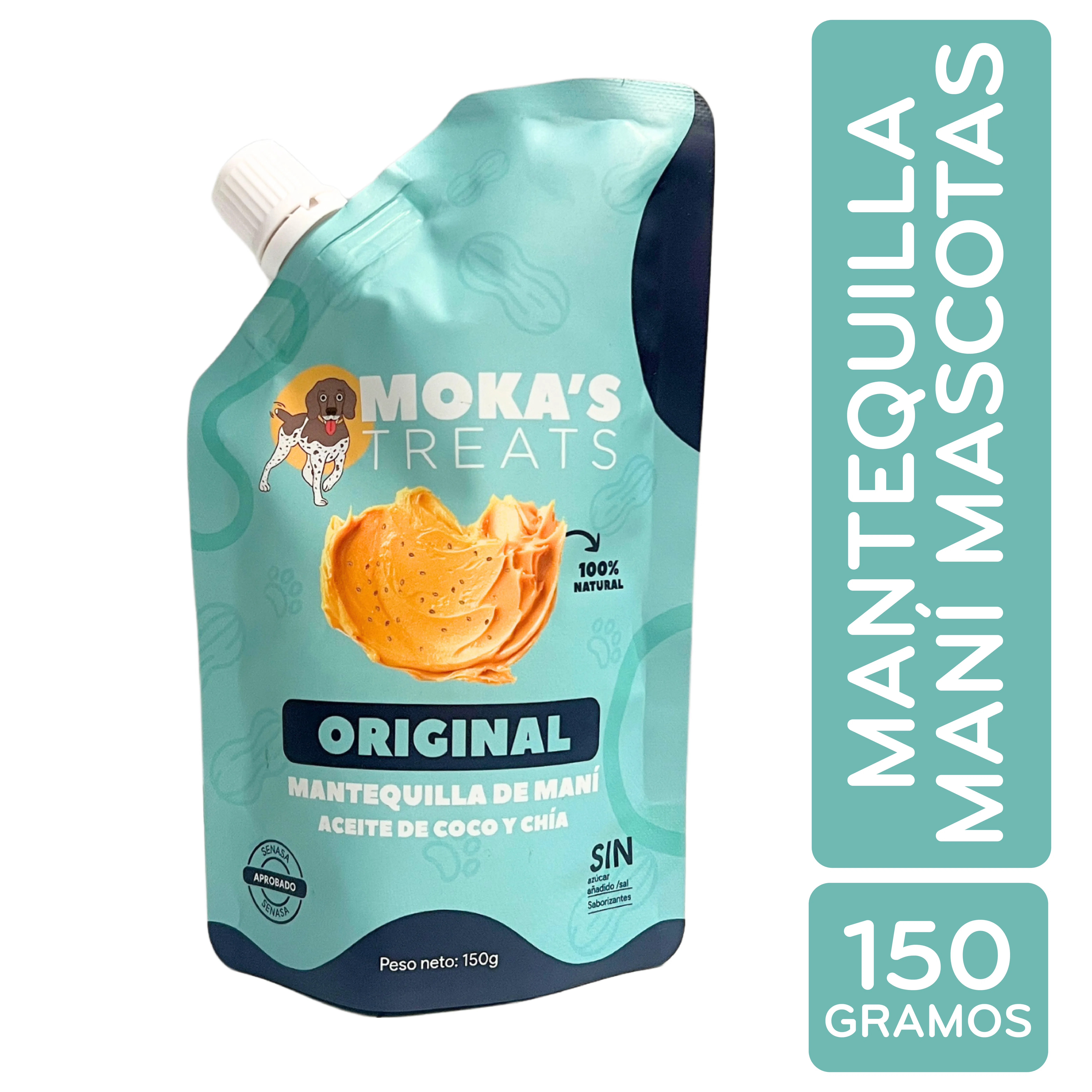 Bocadillo Perro Manteq. Maní Coco Y Chía Mokas Treats