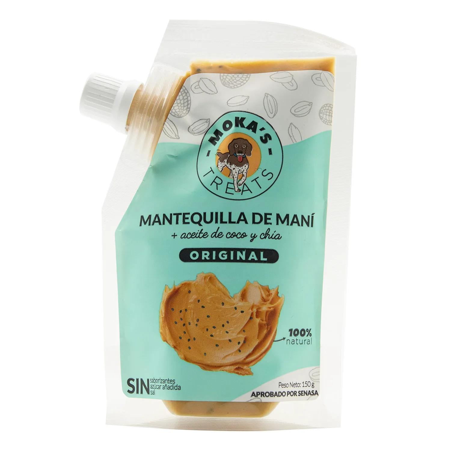 Bocadillo Perro Manteq. Maní Coco Y Chía Mokas Treats
