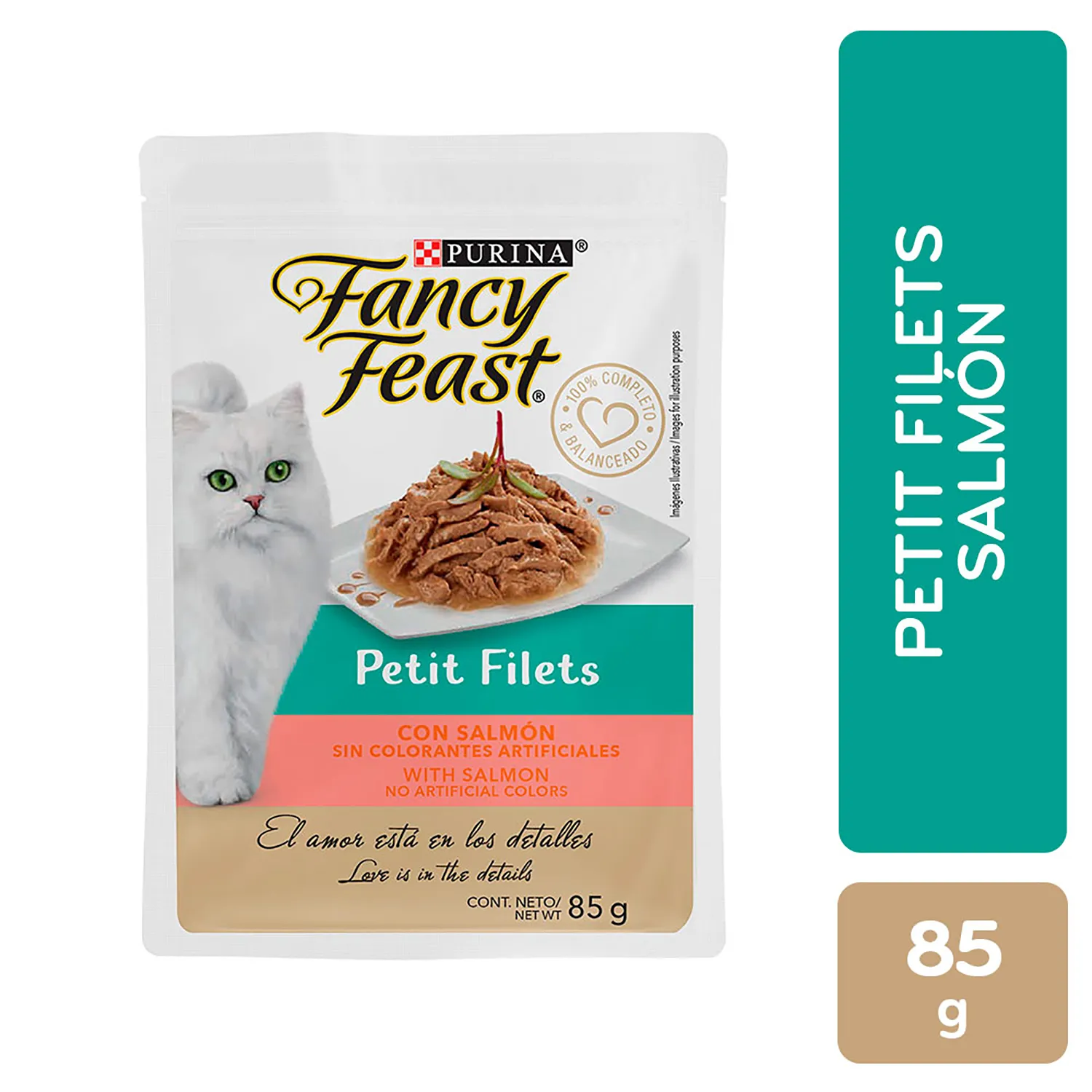 Alimento Húmedo  Gato Adulto  Salmón Fancy Feast Bolsa 85 G