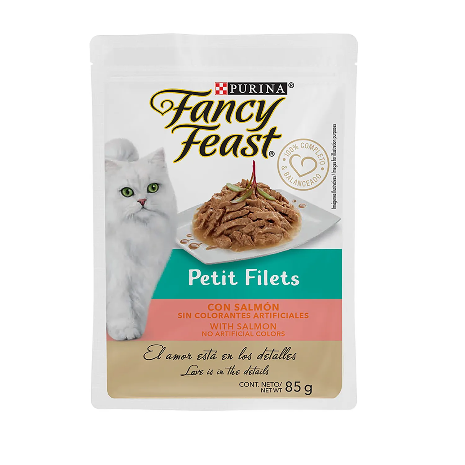 Alimento Húmedo  Gato Adulto  Salmón Fancy Feast Bolsa 85 G