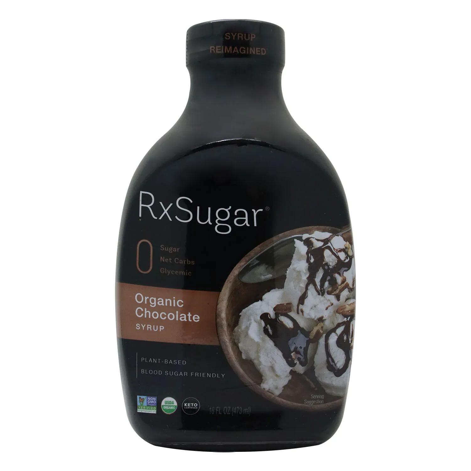 Sirope Pancake Chocolate Organico Endulzado Alulosa Rx Sugar Envase 473 Ml