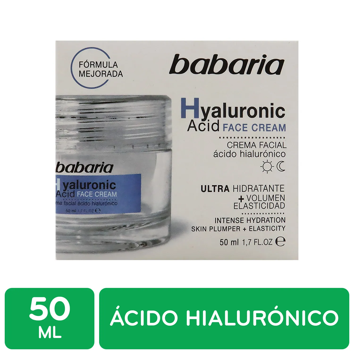 Crema Facial Acido Hialuronico Babaria Caja 50 Ml