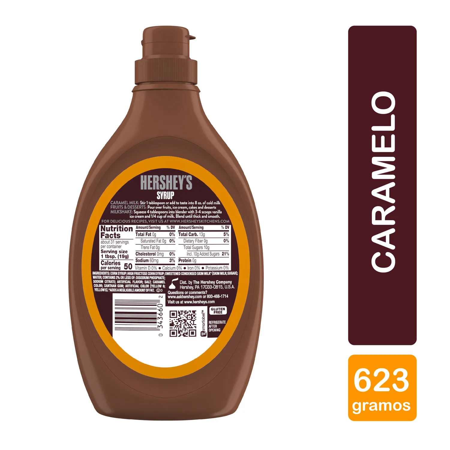 Sirope Pancake Caramelo Hersheys Envase 623 G