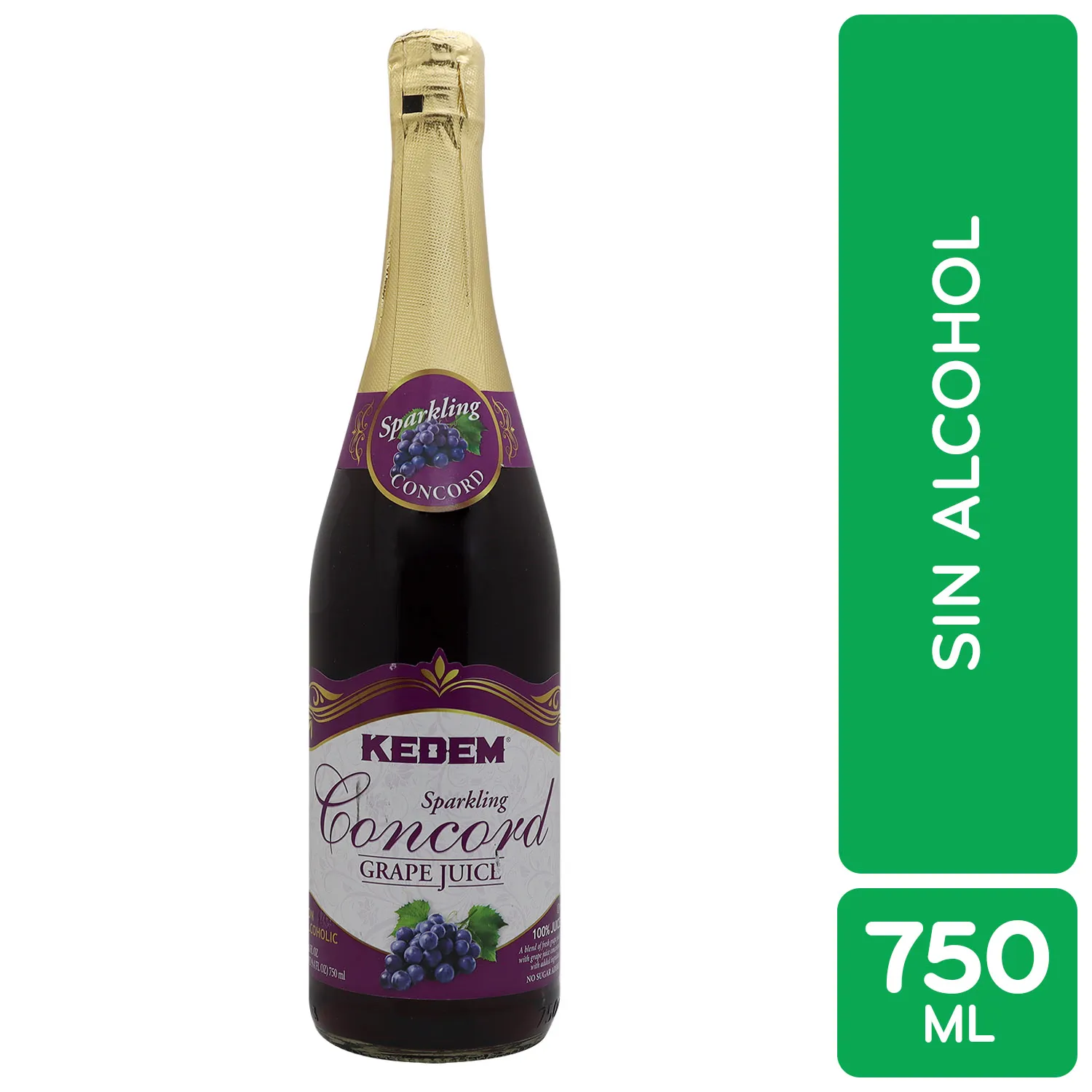 Jugo Espumoso De Uva Tinta Kedem