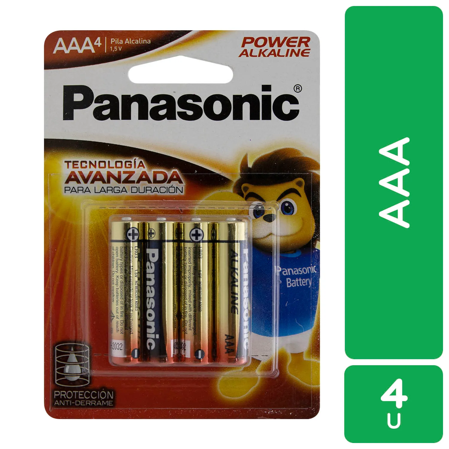 Bateria Alkalina Aaa Panasonic Blister 4 Unid