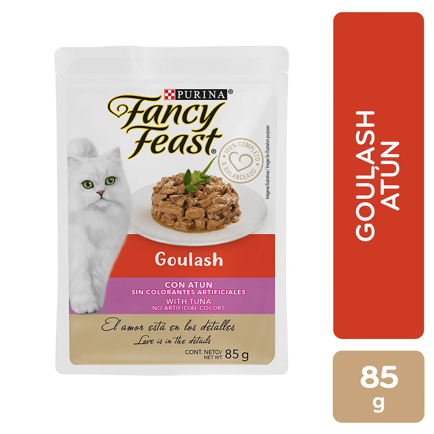 Alimento Húmedo Gato Adulto  Atún Fancy Feast Bolsa 85 G