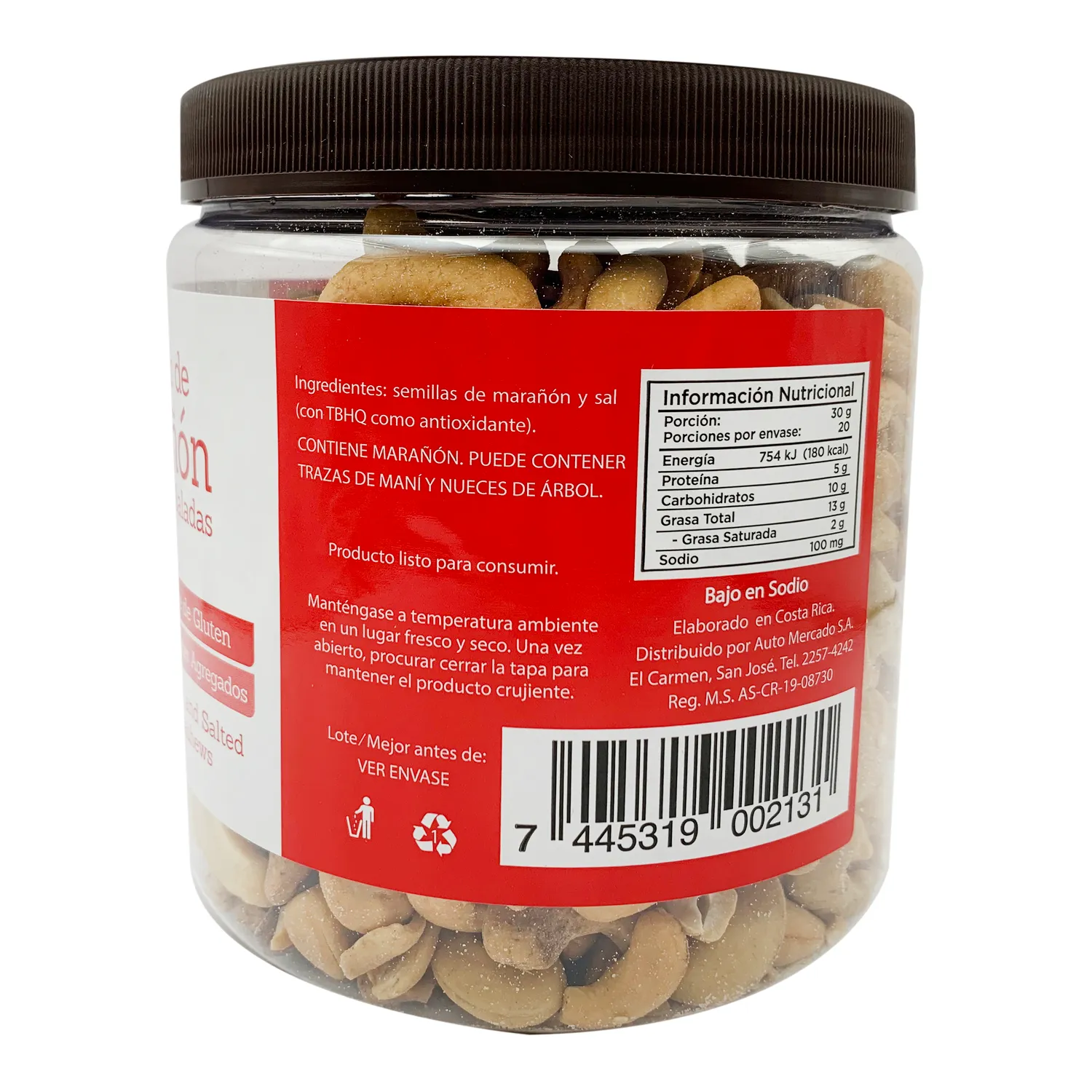 Marañon Horneado Selección Auto Envase 600 G