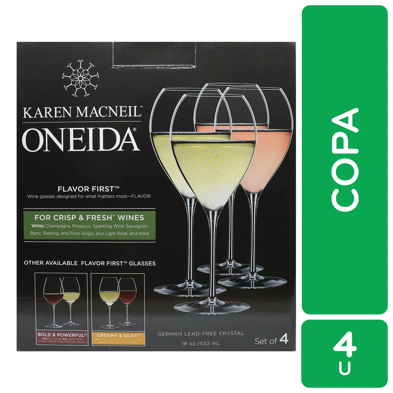 Cocina Set Copa Vino Fresco Y Crujiente Anchor Hocking Caja 4 Unid