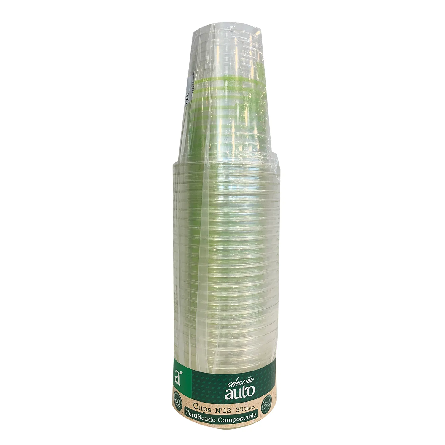 Vaso Plastico #12 Claro Compostable Selección Auto Paquete 30 Unid