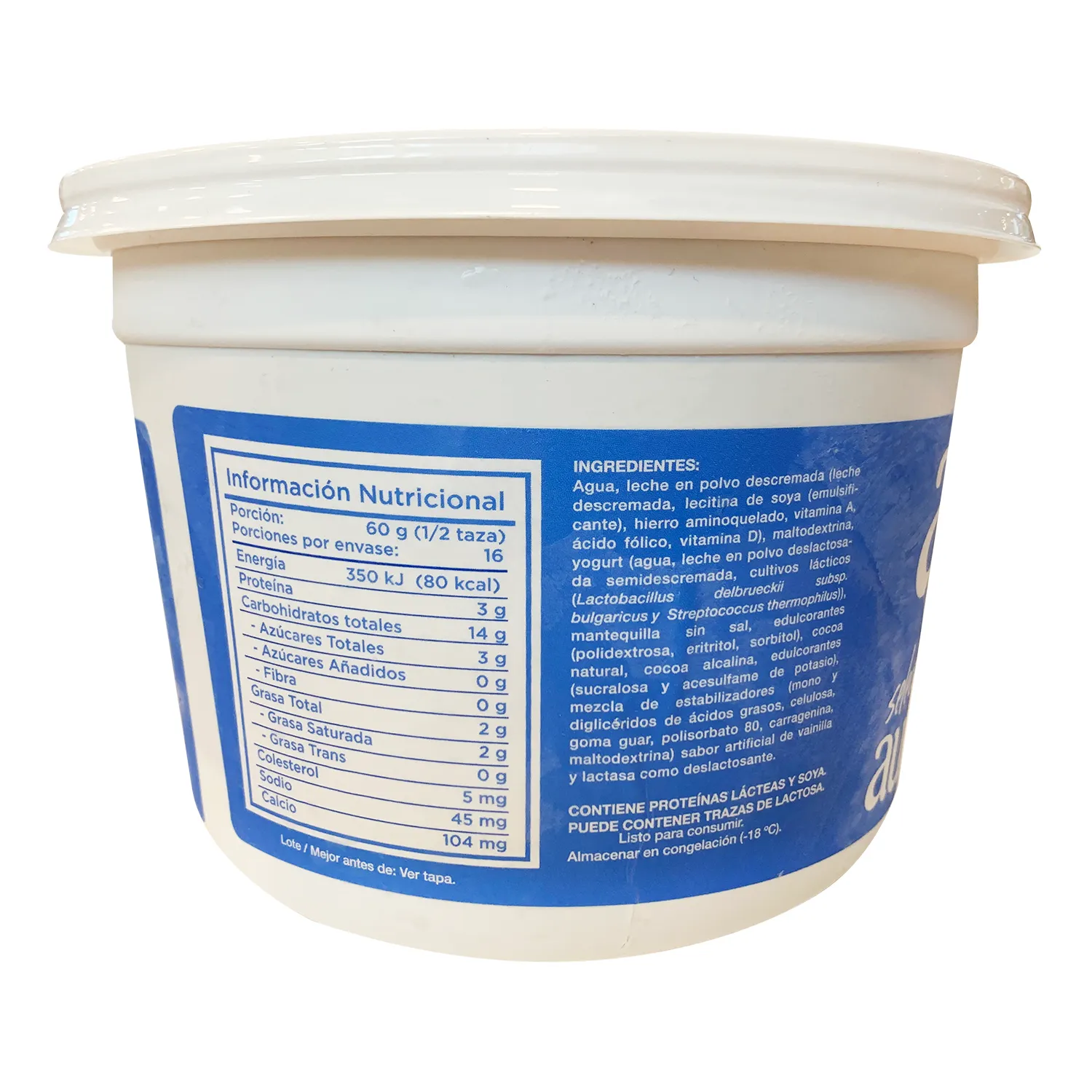 Helado Vainilla Chocolate Deslactosado Selección Auto Envase 1000 G