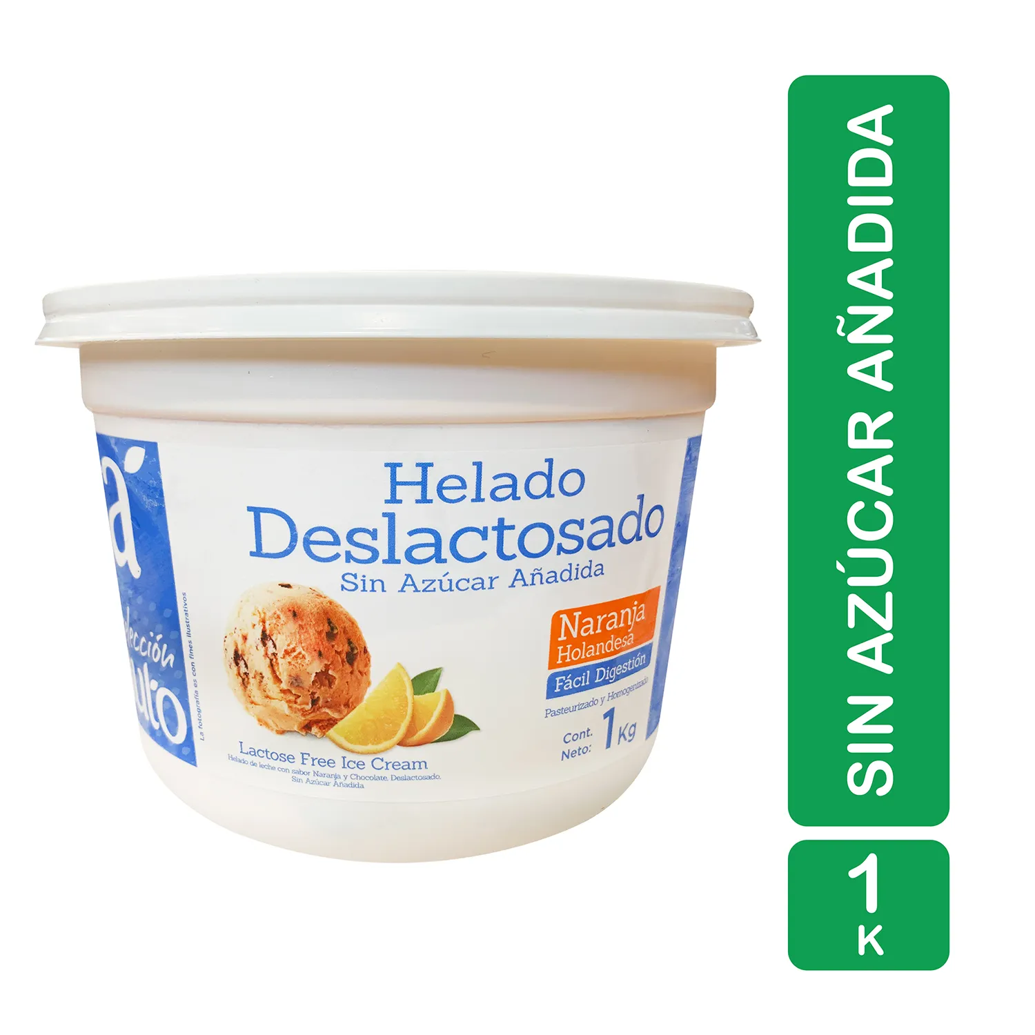 Helado Naranja Holandesa Deslactosado Selección Auto Envase 1000 G