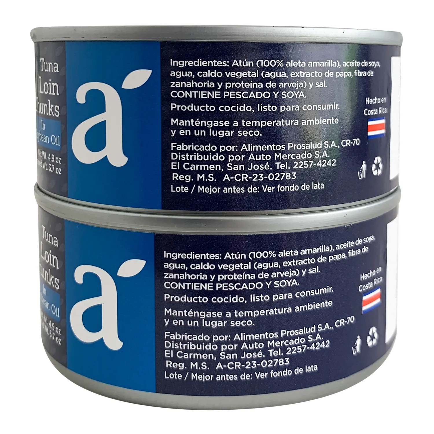 Atun Lomo Trozos Aceite Soya 4u Auto Selección Paquete 560 G