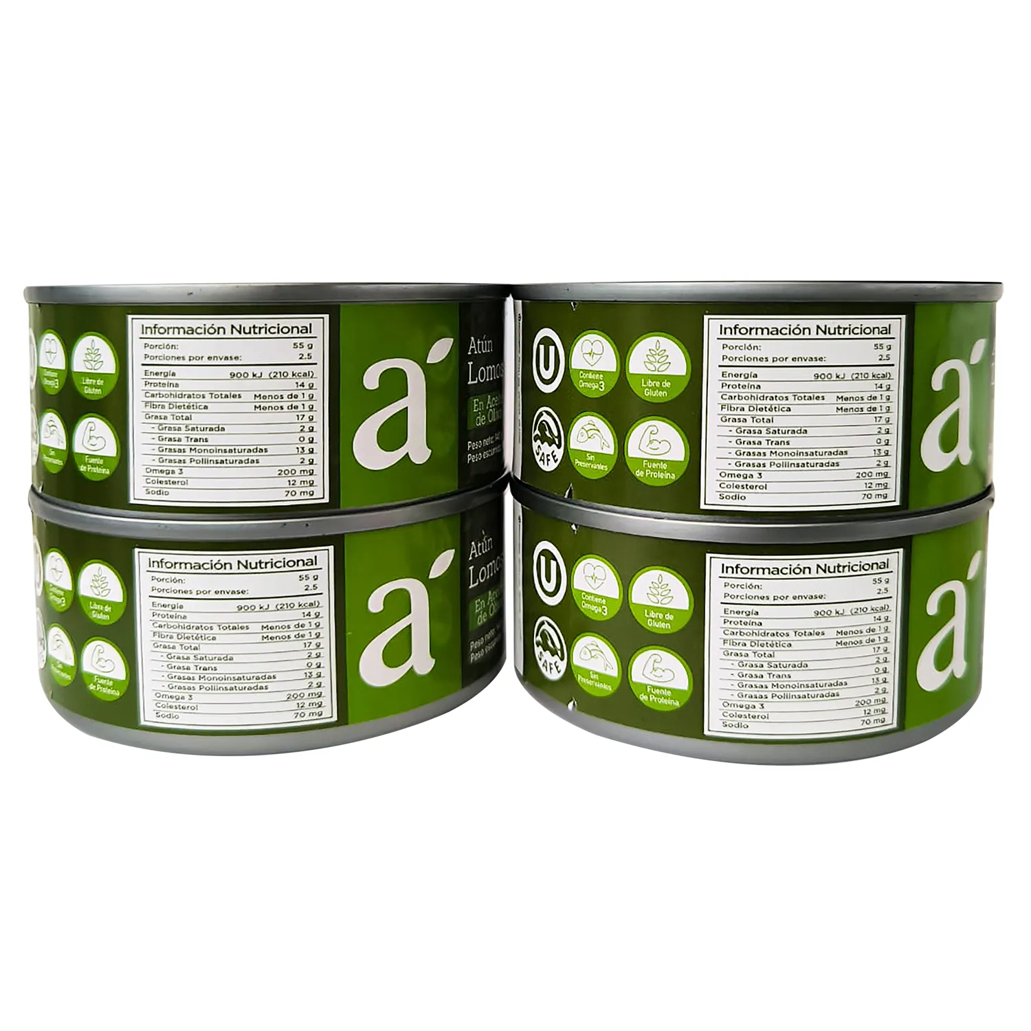 Atun Lomo Trozos Aceite Oliva 4u Selección Auto Paquete 560 G