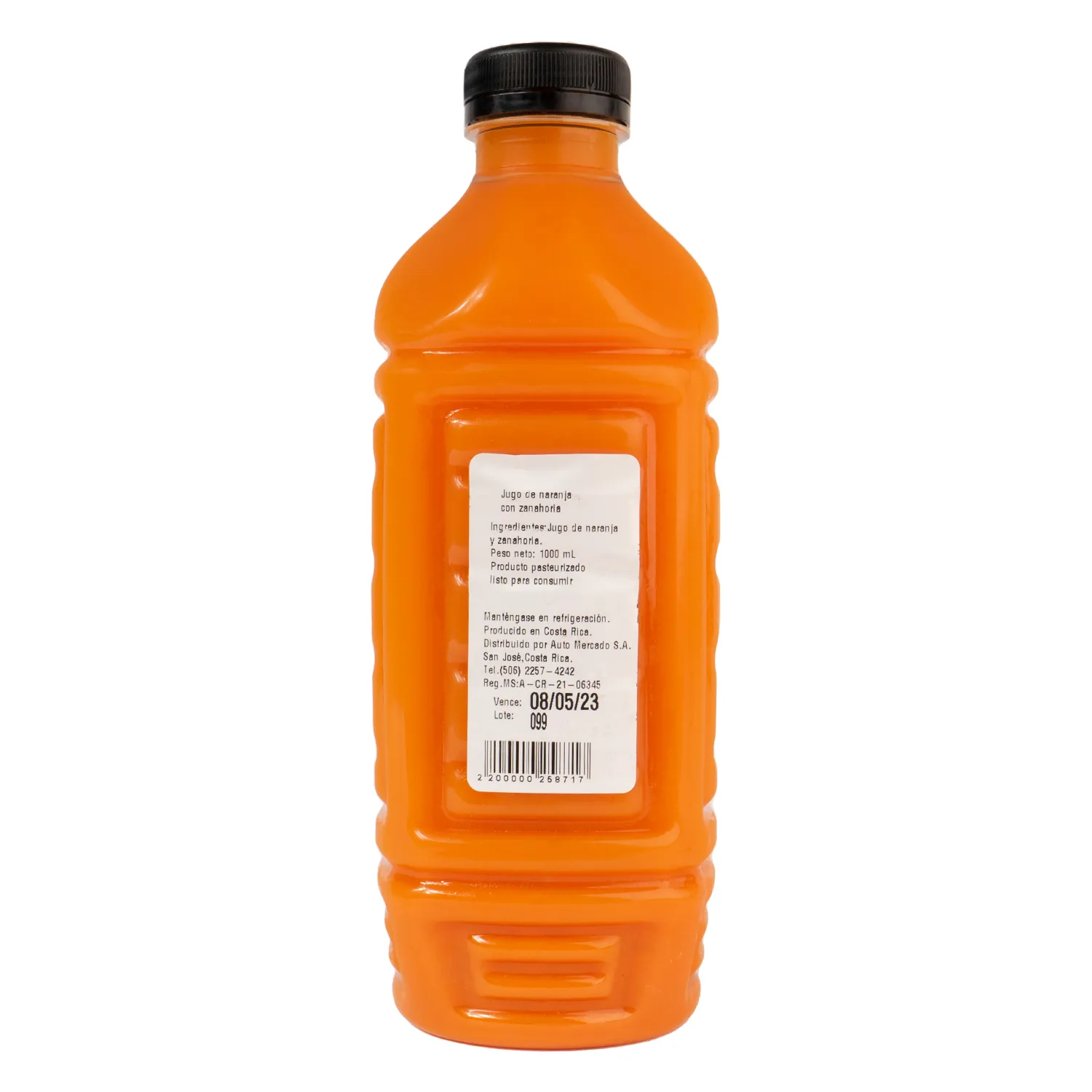 Jugo Naranja Zanahoria Auto Mercado Envase 1000 Ml