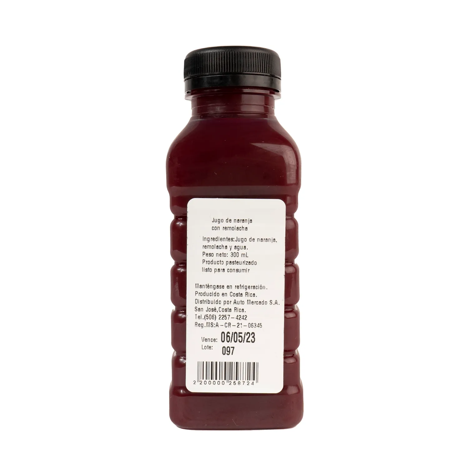 Jugo Naranja Remolacha Auto Mercado Envase 300 Ml