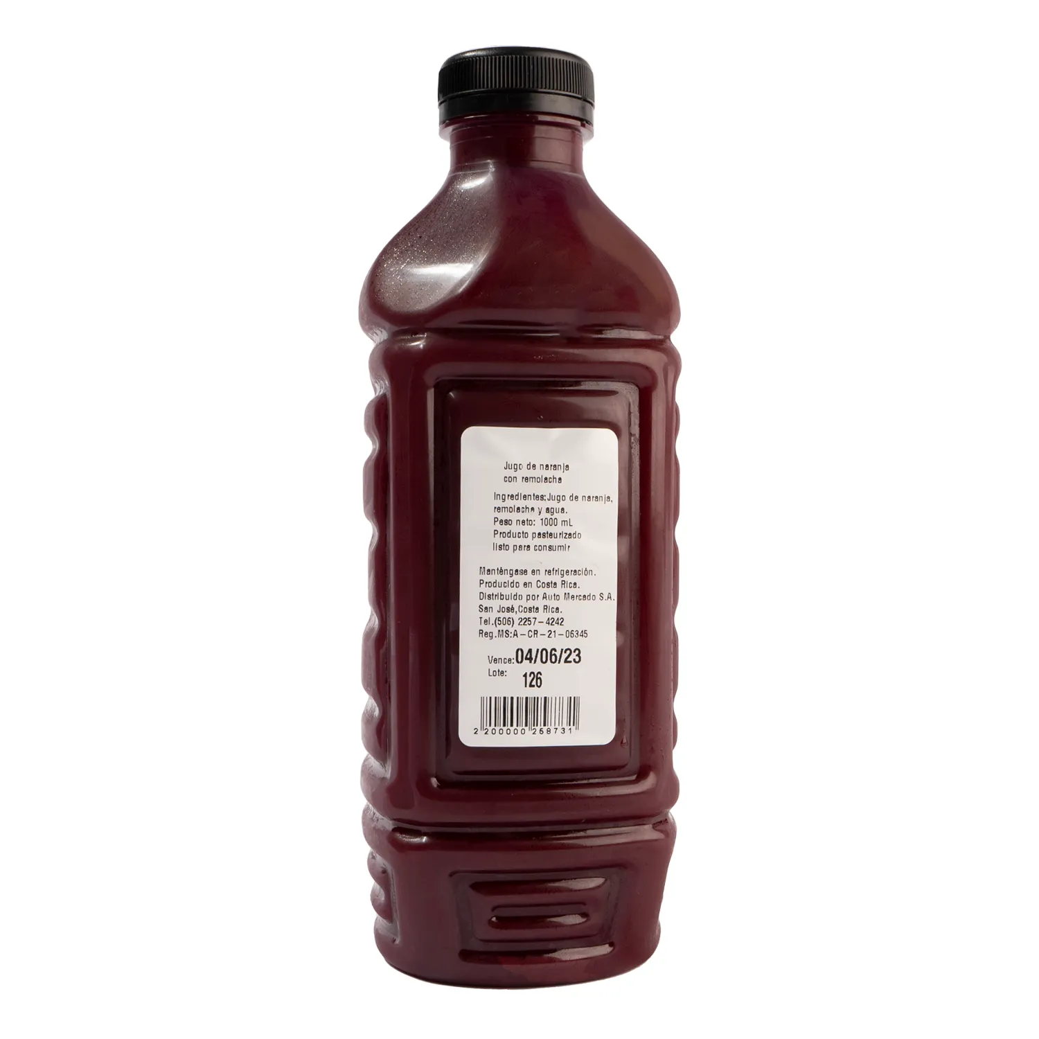 Jugo Naranja Remolacha Auto Mercado Envase 1000 Ml