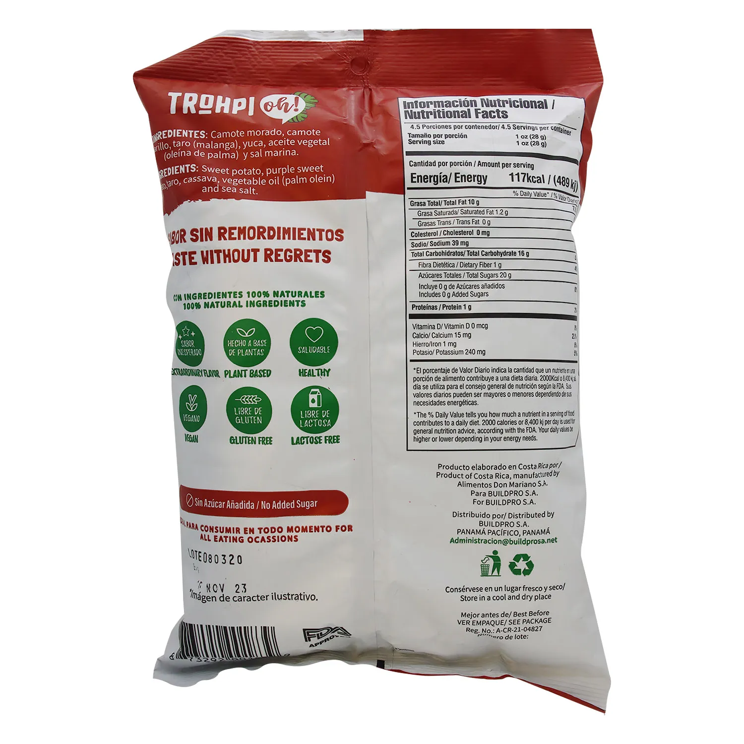 Bocadillo Mix Oh Tuberculos 126g Trohpi