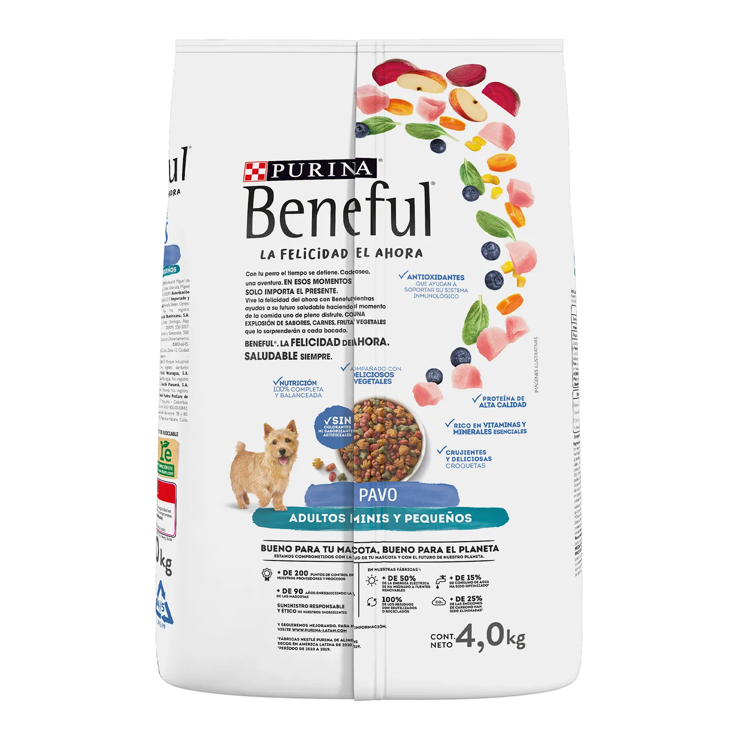 Alimento Perro Seco Adulto Pavo Minis Purina Beneful Bolsa 4 Kg