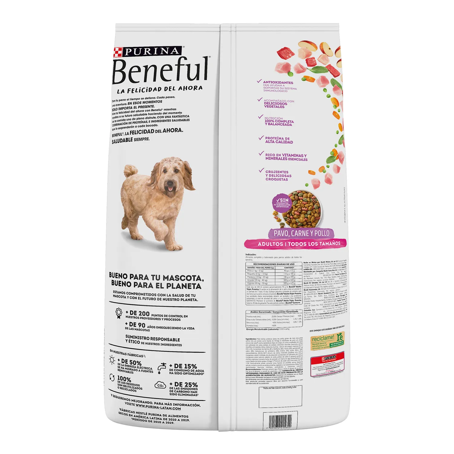 Alimento Seco Perro Adulto Triple Proteína Purina Beneful Bolsa 10 Kg