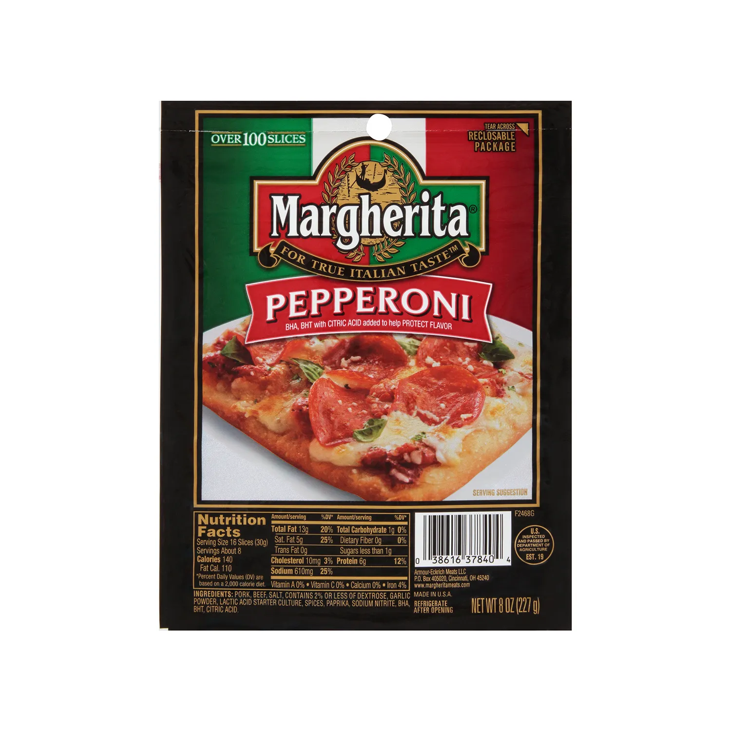 Pepperoni Curado Rebanado Margherita