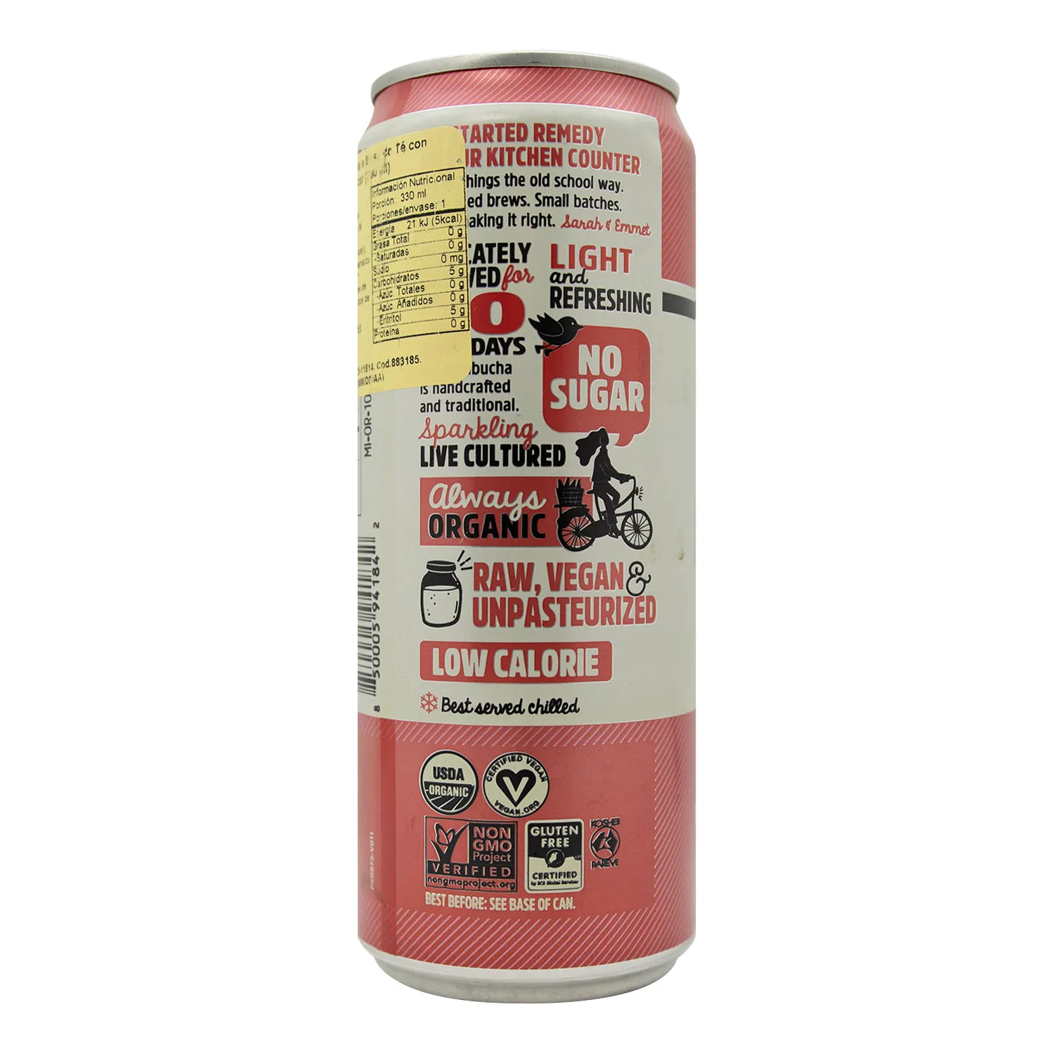 Bebida Kombucha Sin Azucar Bayas Mixtas Remedy