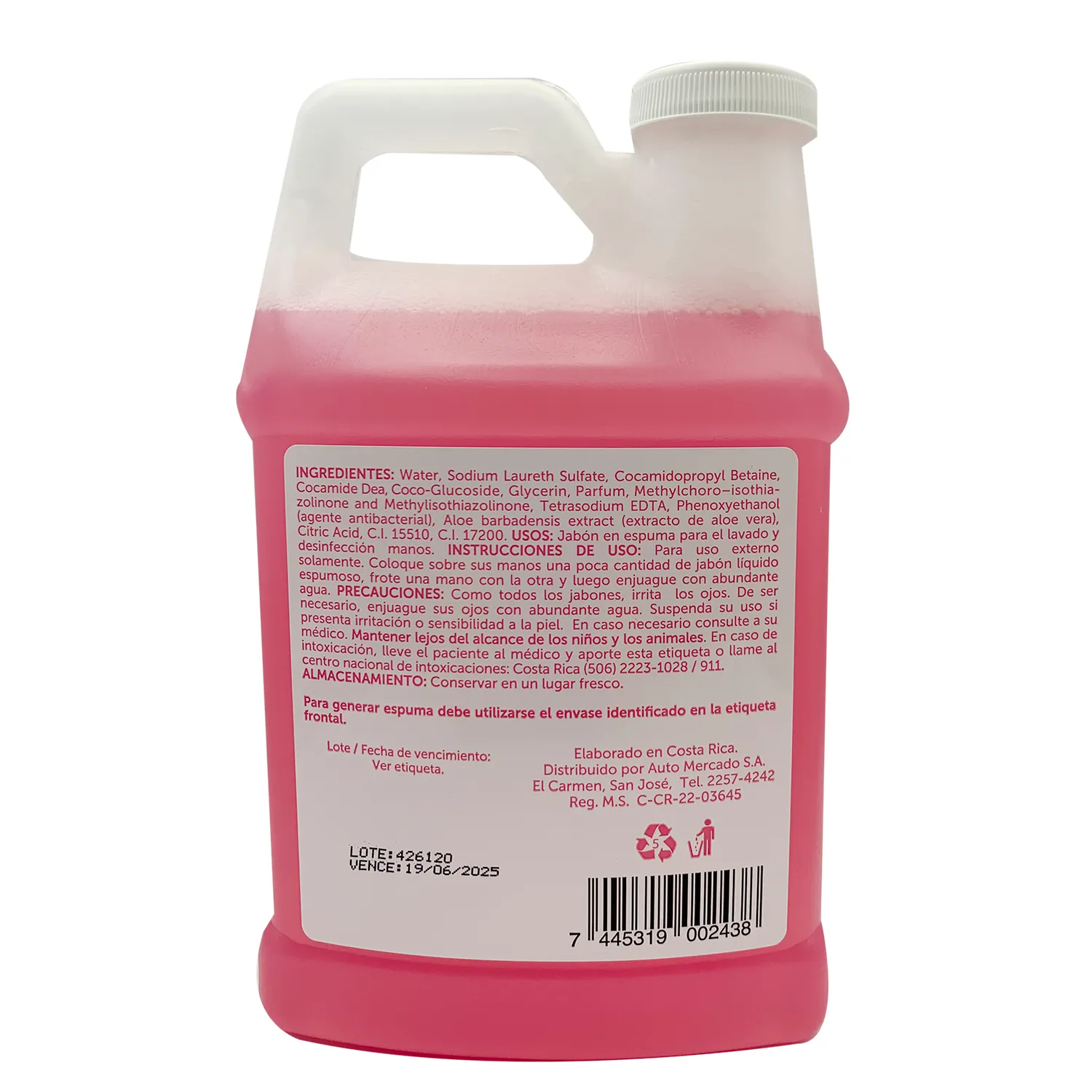 Jabon Liquido Manos Espuma Granada Citrica Selección Auto Envase 300 Ml