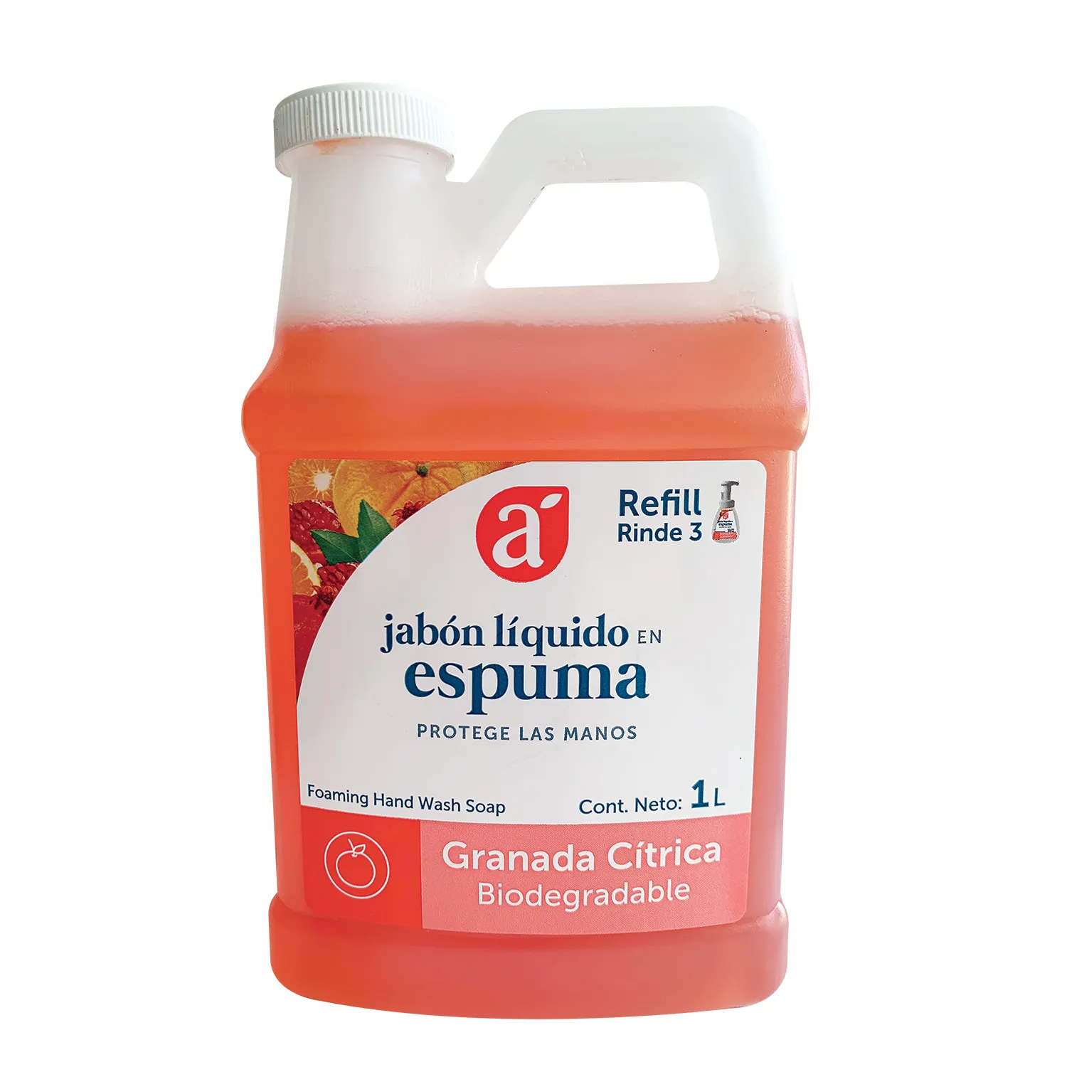 Jabon Liquido Manos Espuma Granada Citrica Selección Auto Envase 1000 Ml