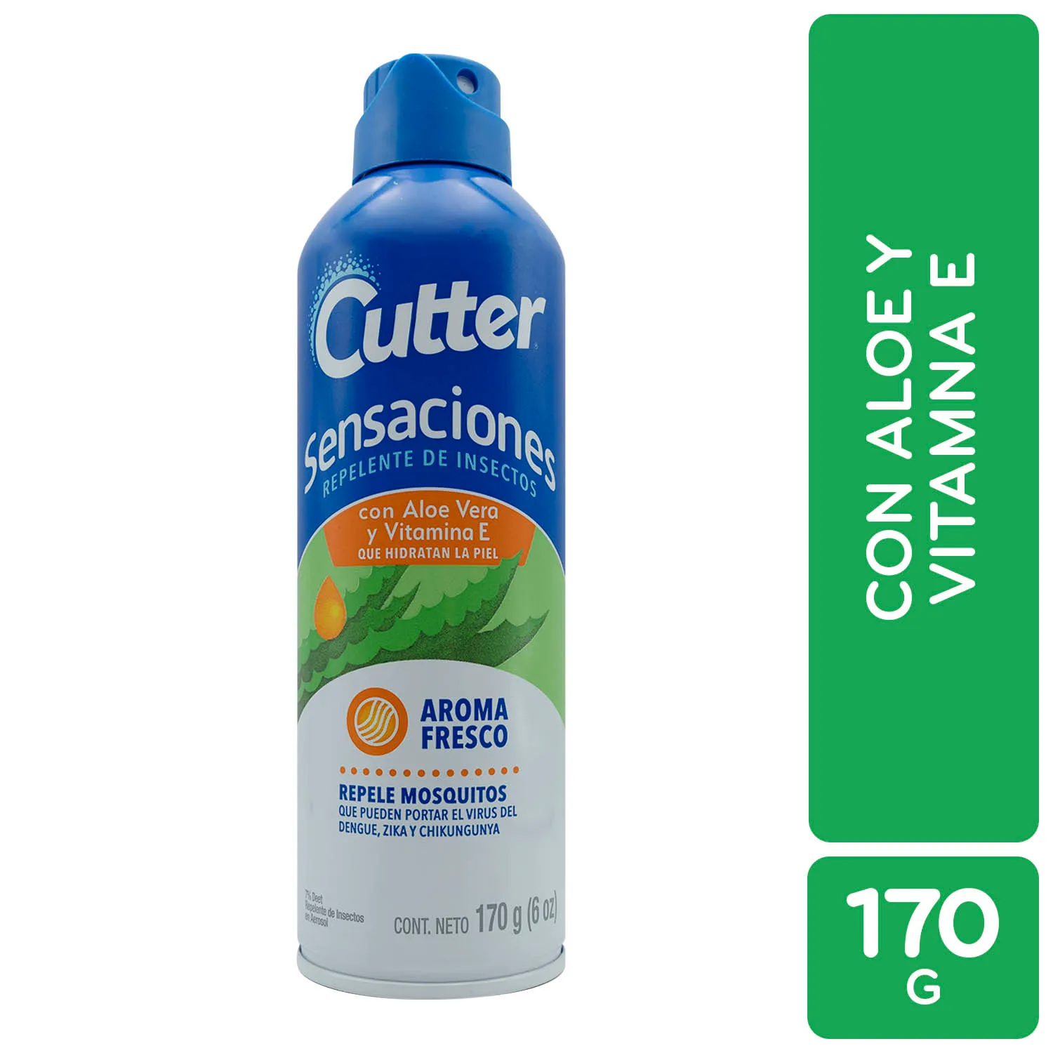 Repelente Aerosol Mosquitos Con Aloe Vera Cutter Lata 170 G