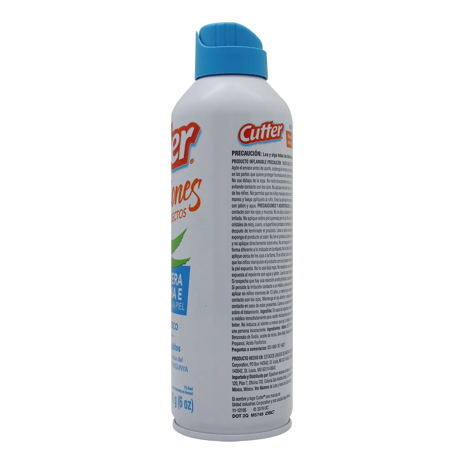 Repelente Aerosol Mosquitos Con Aloe Vera Cutter Lata 170 G