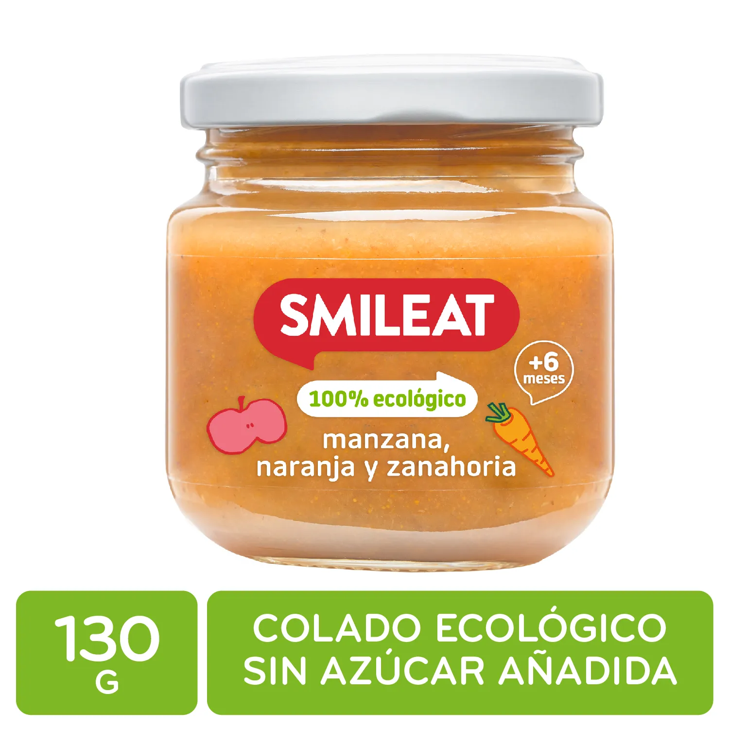 Colado Vidrio Manzana Naranja Zanahoria Smileat