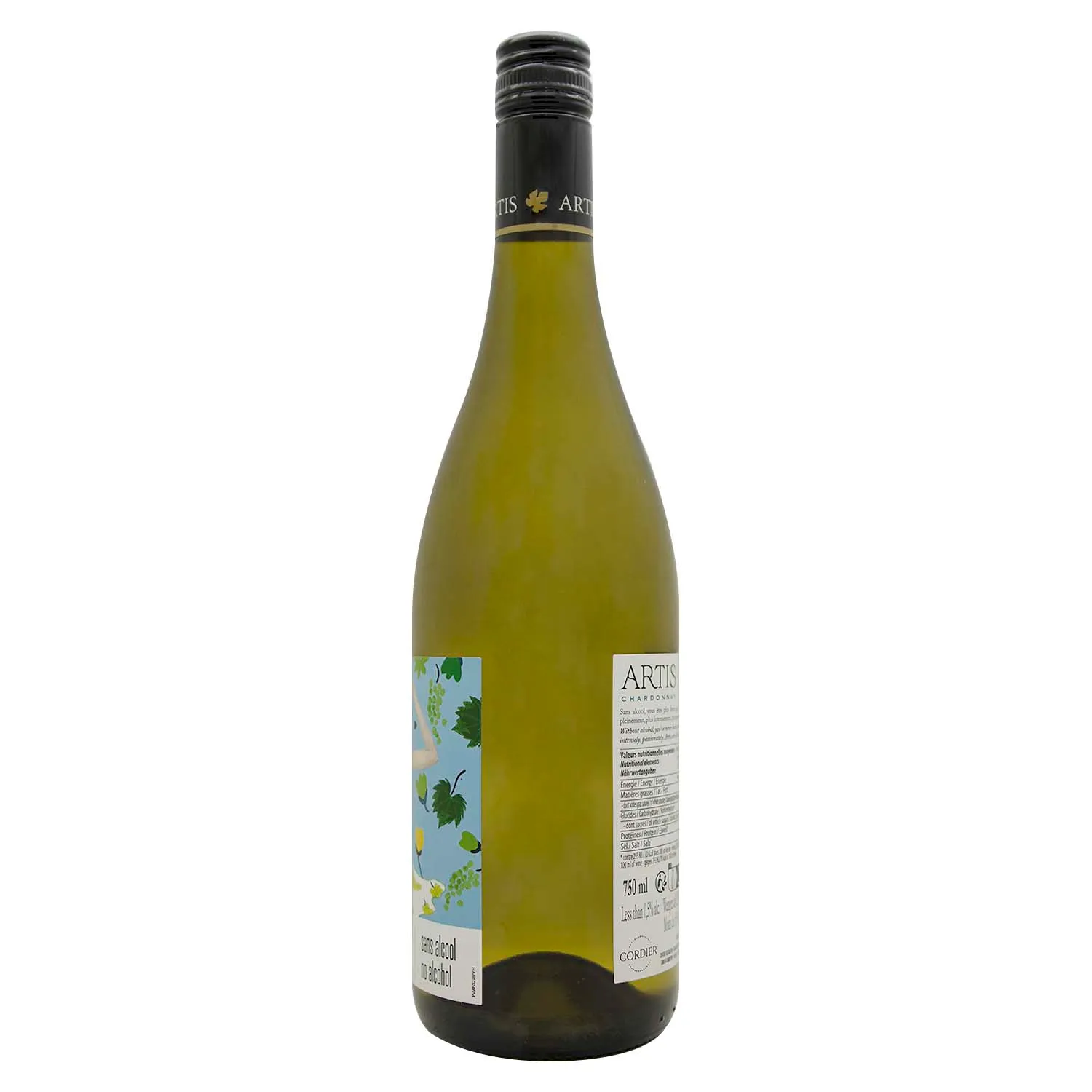 Vino Blanco Francia Chardonnay Sin Alcohol Artis