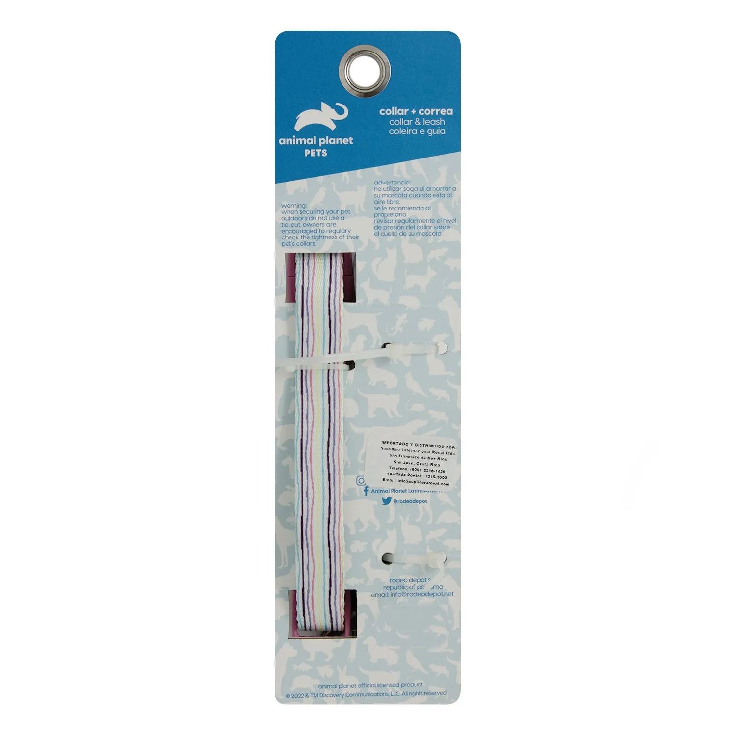 Correa Y Collar Perro Talla L Multicolor Animal Planet