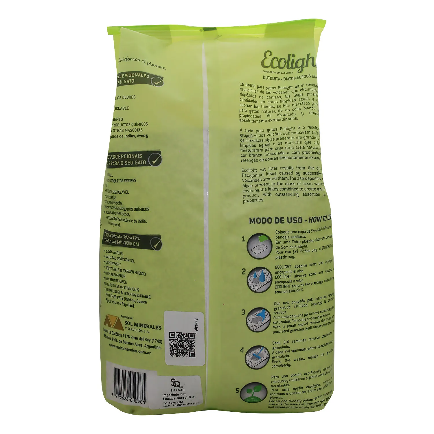 Arena  Gato Alta Absorcion Ecologica Ecolight