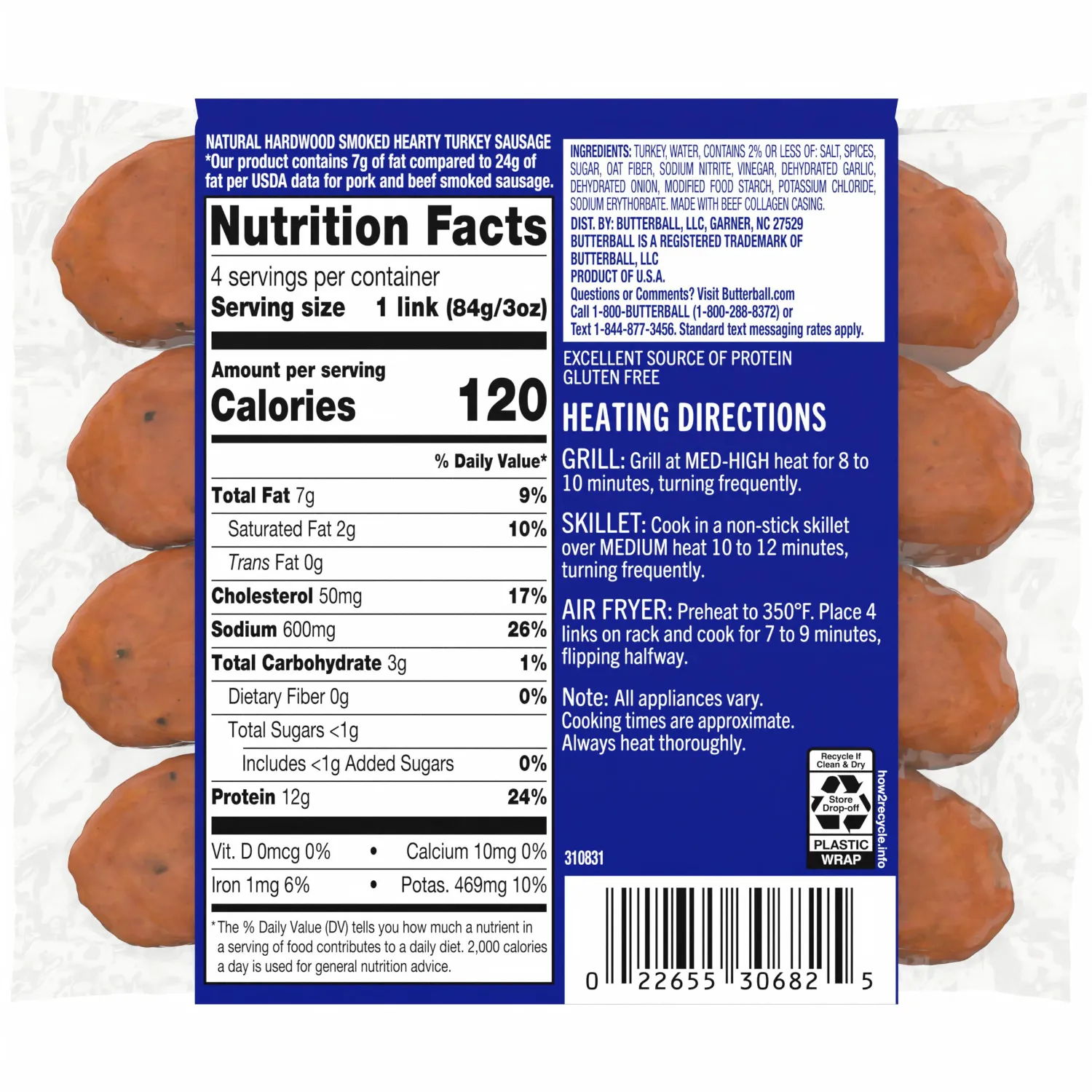 Salchicha Pavo Ahumada Butterball
